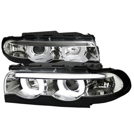 Overtime Halo Projector Headlight for 95 to 01 BMW E87, Chrome - 10 x 22 x 25 in. OV520928
